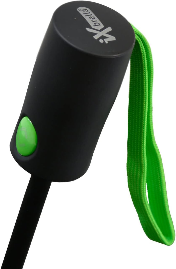 iX-brella Reverse umgekehrt öffnender Fiberglas-Taschenschirm mit farbigen Speichen - neon-grün, Neo