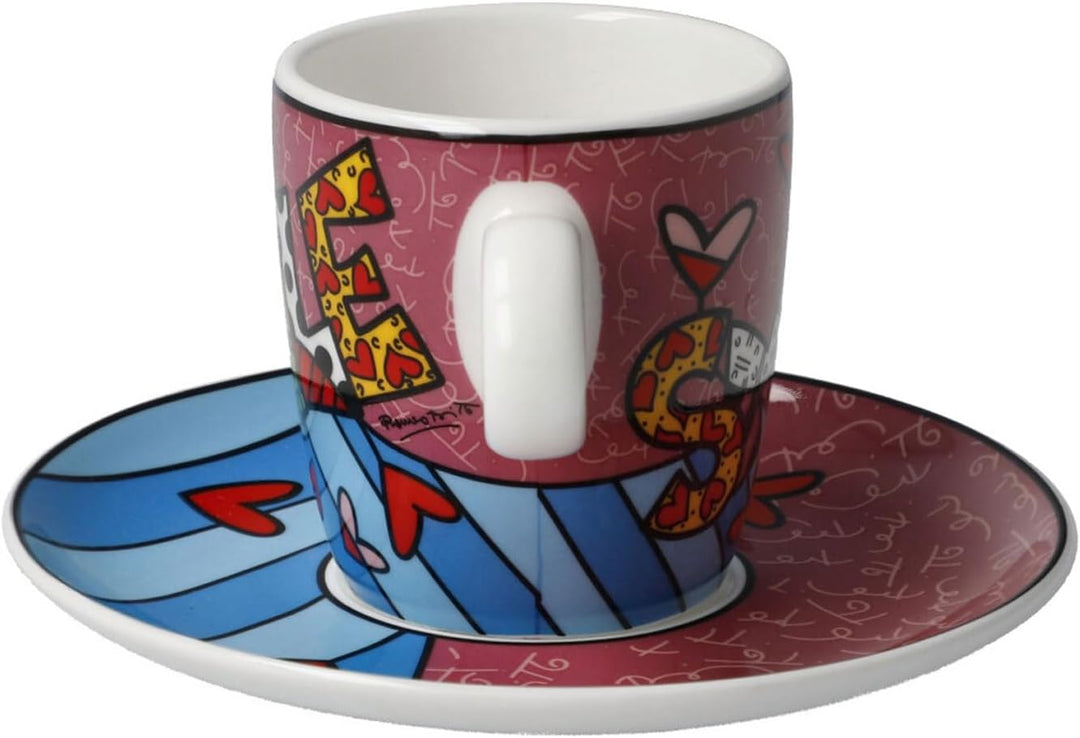 Goebel Porzellan Romero Britto Pop Art Espressotasse Smile
