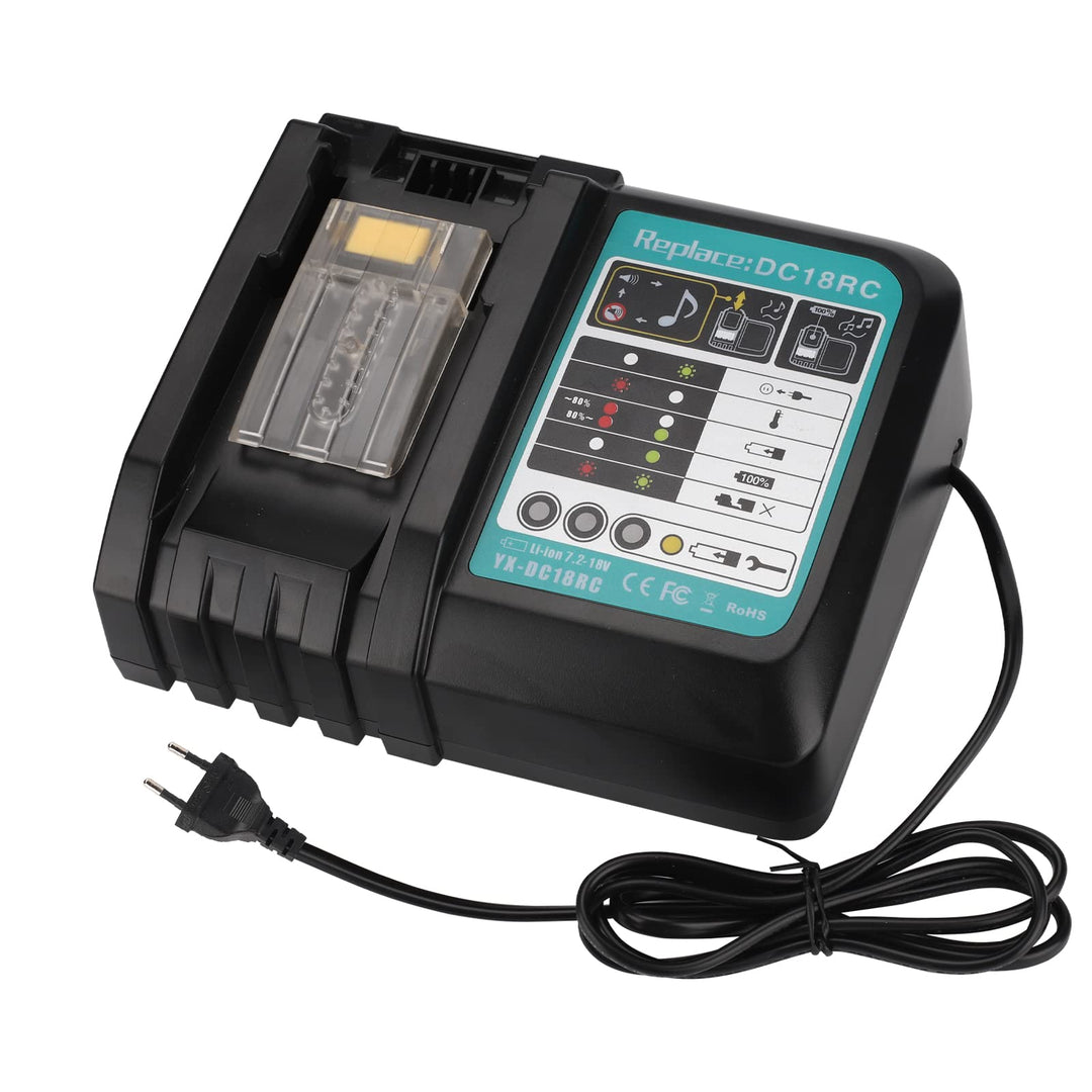 3A Ladegerät für Makita 18V Akku DC18RC 14.4-18V für BL1850 BL1860B BL1830B BL1840B Li-Ion Akku Ersa