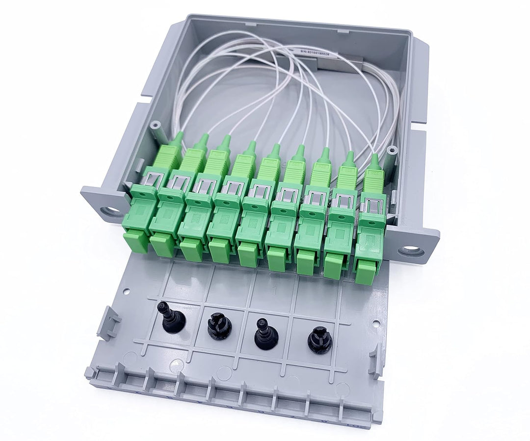 Elfcam® - Optischer Splitter Glasfaser-PLC-Splitter (Fasersplitter) SC/APC, PLC DIN-Schiene Montage