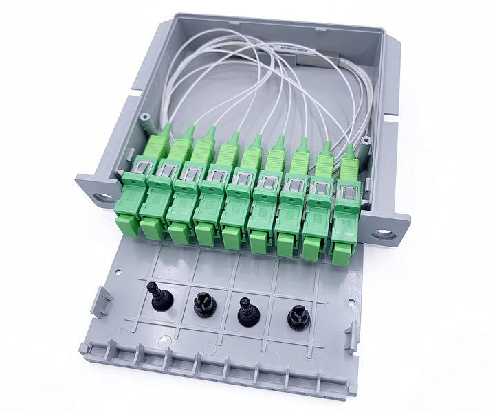 Elfcam® - Optischer Splitter Glasfaser-PLC-Splitter (Fasersplitter) SC/APC, PLC DIN-Schiene Montage