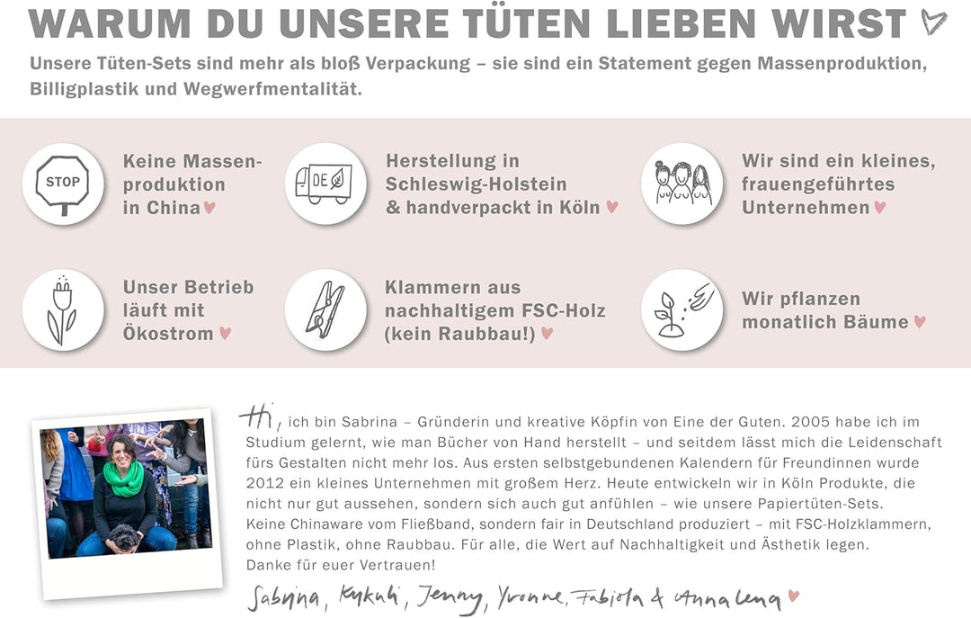 Eine der Guten Ostertüten, Geschenktüten Set - Frohe Ostern - mit 24 gestempelten Kraftpapiertüten &