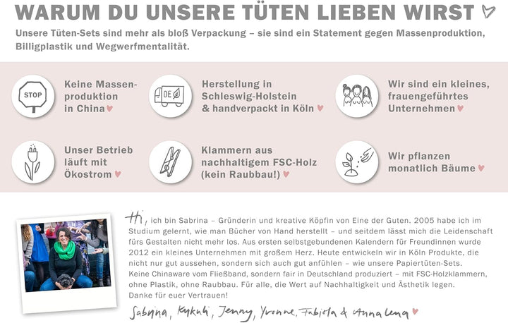 Eine der Guten Ostertüten, Geschenktüten Set - Frohe Ostern - mit 24 gestempelten Kraftpapiertüten &