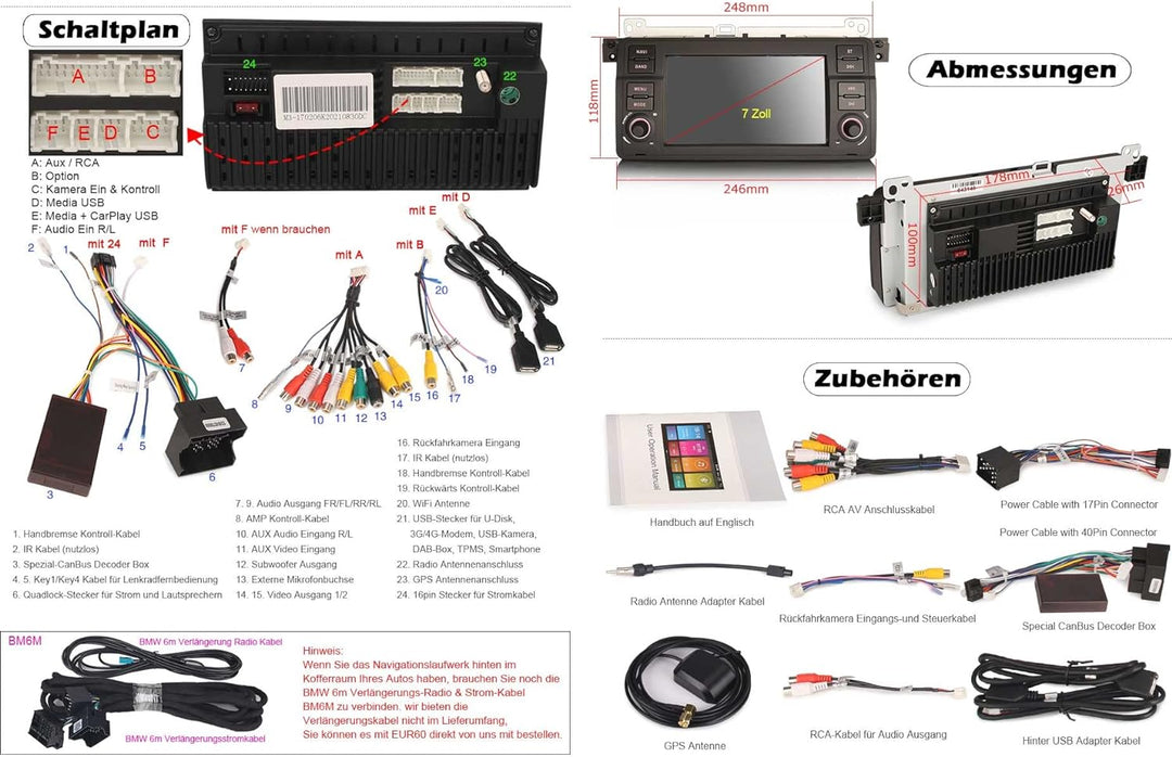 GONFEN Android 11 Autoradio für BMW 3er E46 M3 Rover 75 MG ZT Mit GPS Navi CarPlay Mirro Link Blueto