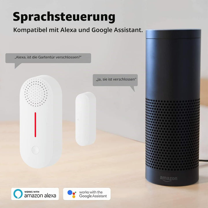 WiFi Smart Türsensor, drahtloser Türfenster Sensor Alarm, Mini Kontaktsensor für die Sicherheit zu H