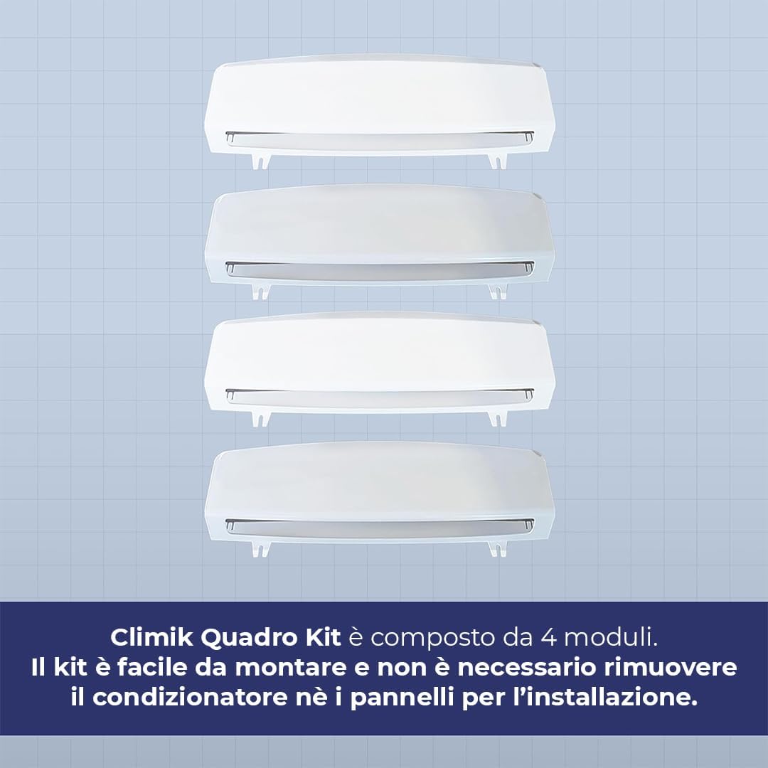 Set of 4 Wind deflectors for air conditioning cassette CLIMIK QUADRO Made in Italy