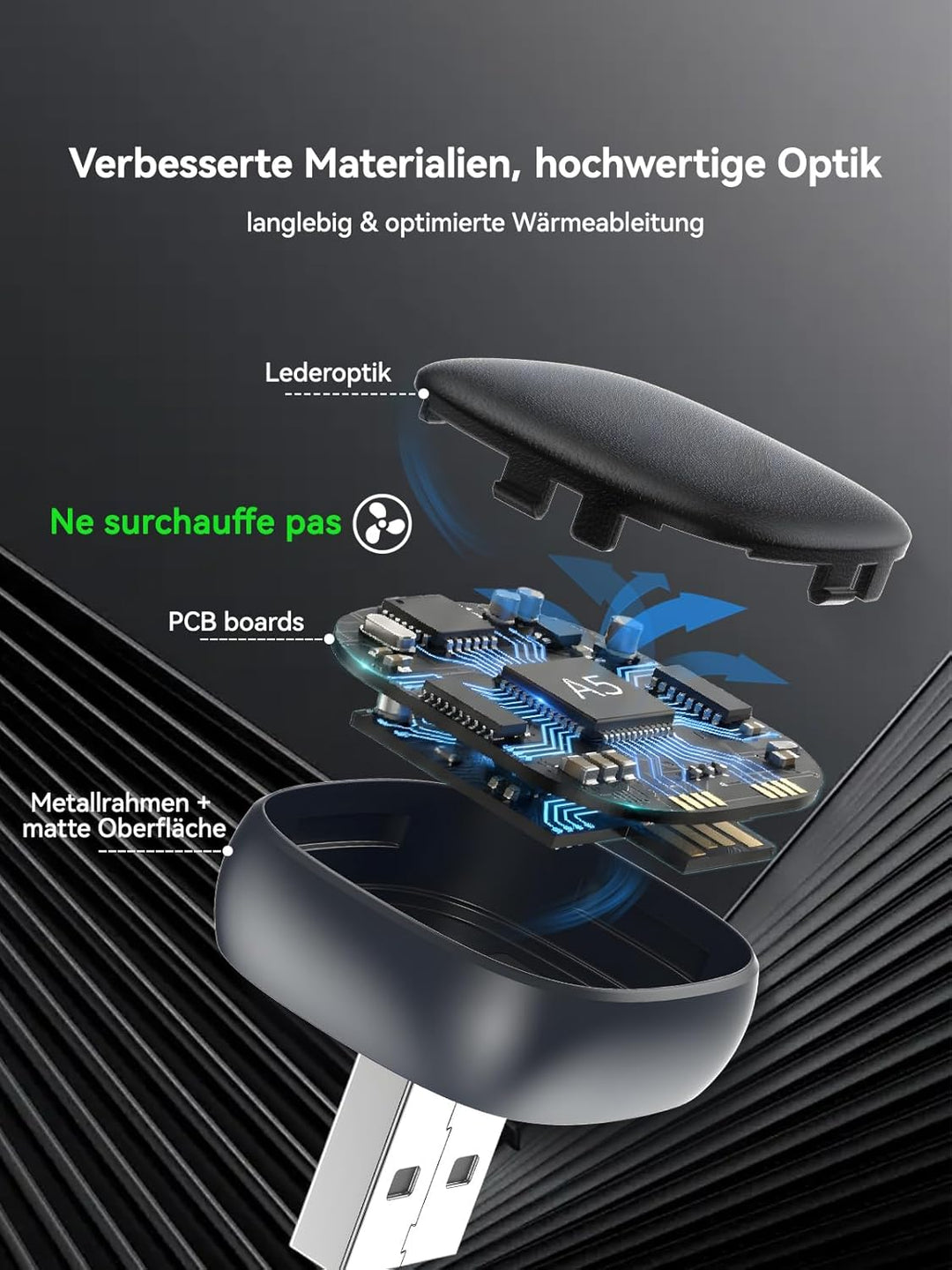 Spedal CarPlay Wireless Android Auto Adapter – per Tastendruck zwischen Zwei Handys wechseln (iPhone