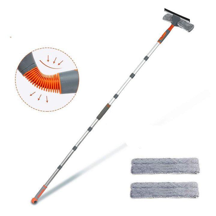 Professioneller Fensterwischer-Reiniger, 2-in-1Duschwischer mit 266CM‘’ Verlängerungsstange, Telesko