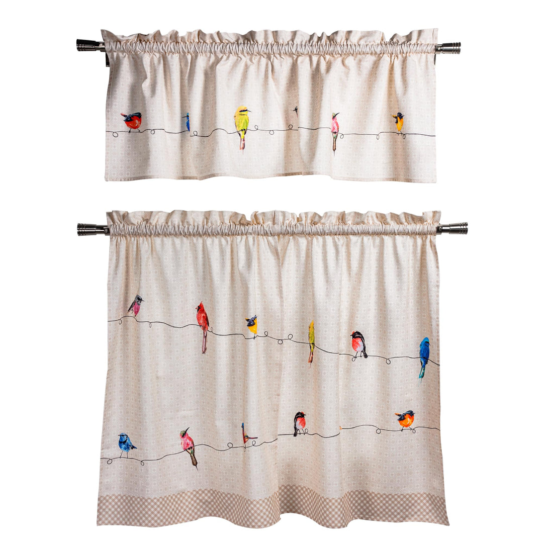 Maison d' Hermine Küchengardinen-Set für Fenster, 100 % Baumwolle, Küchengardine, Volant für Zuhause