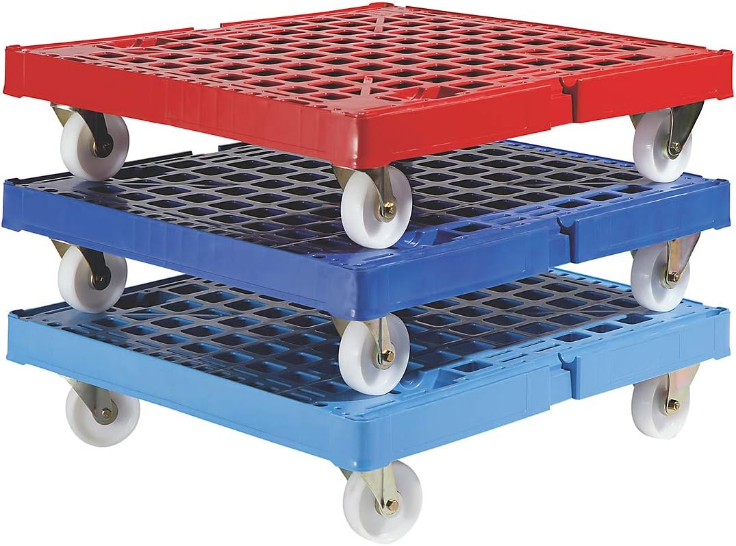 E.S.B. Transportroller XL - Tragfähigkeit 500 kg, LxBxH 810 x 720 x 195 mm, feuerrot