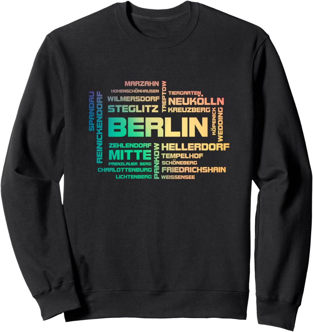 Berlin Bunte Hauptstadt Bezirke Souvenir Sweatshirt