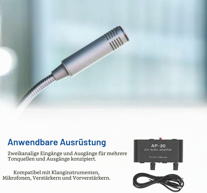 Professional Doppelk-Soundverstärker, Eingang von 20 dB Eingang von 20 dB mit variabler Leistung DC