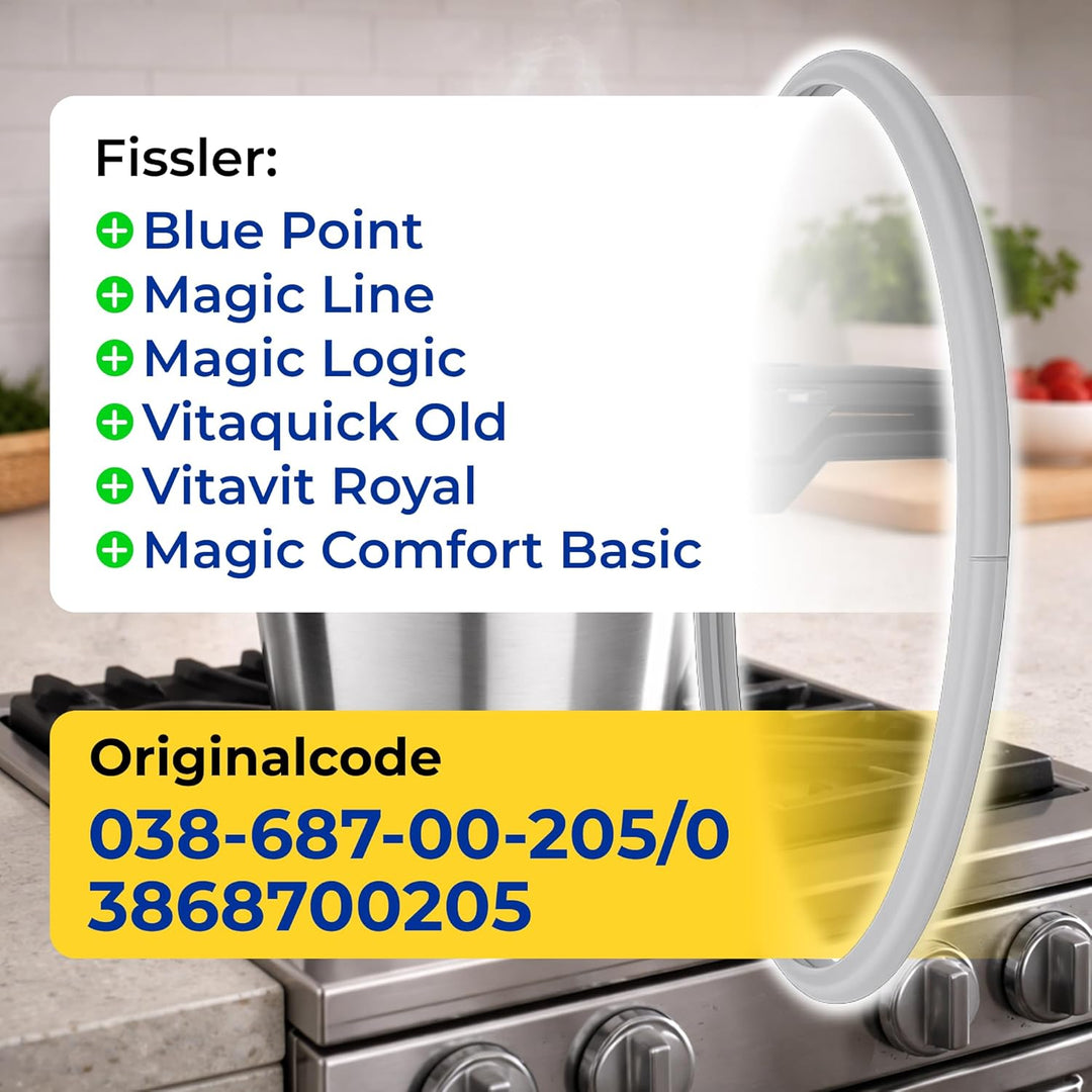 Dichtung Schnellkochtopf Ø 26 cm mit Originalcode 038-667-00-205/0 3868700205 für Fissler Beispiel B