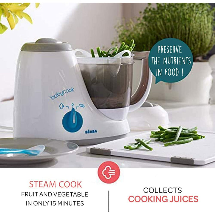 BÉABA - Babycook Original - Babynahrungszubereiter - 4 in 1: Pürieren, Erwärmen, Dampfgaren, Auftaue