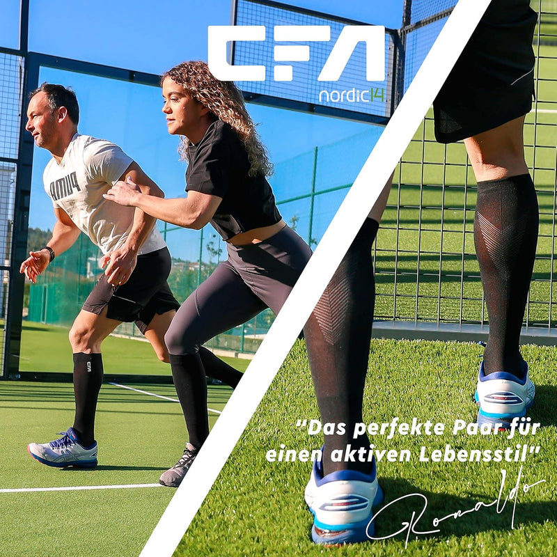 CFA V2 Qualitäts-Kompressionssocken für Männer und Frauen - Ideal fürs Laufen, Fitnessstudio, Radfah