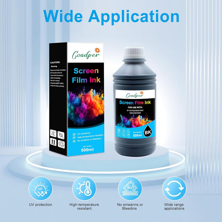 Siebdruckfarben kompatibel mit Screen Film Ink mit Positivfilm UV undurchlässige Tinte für epson SF1