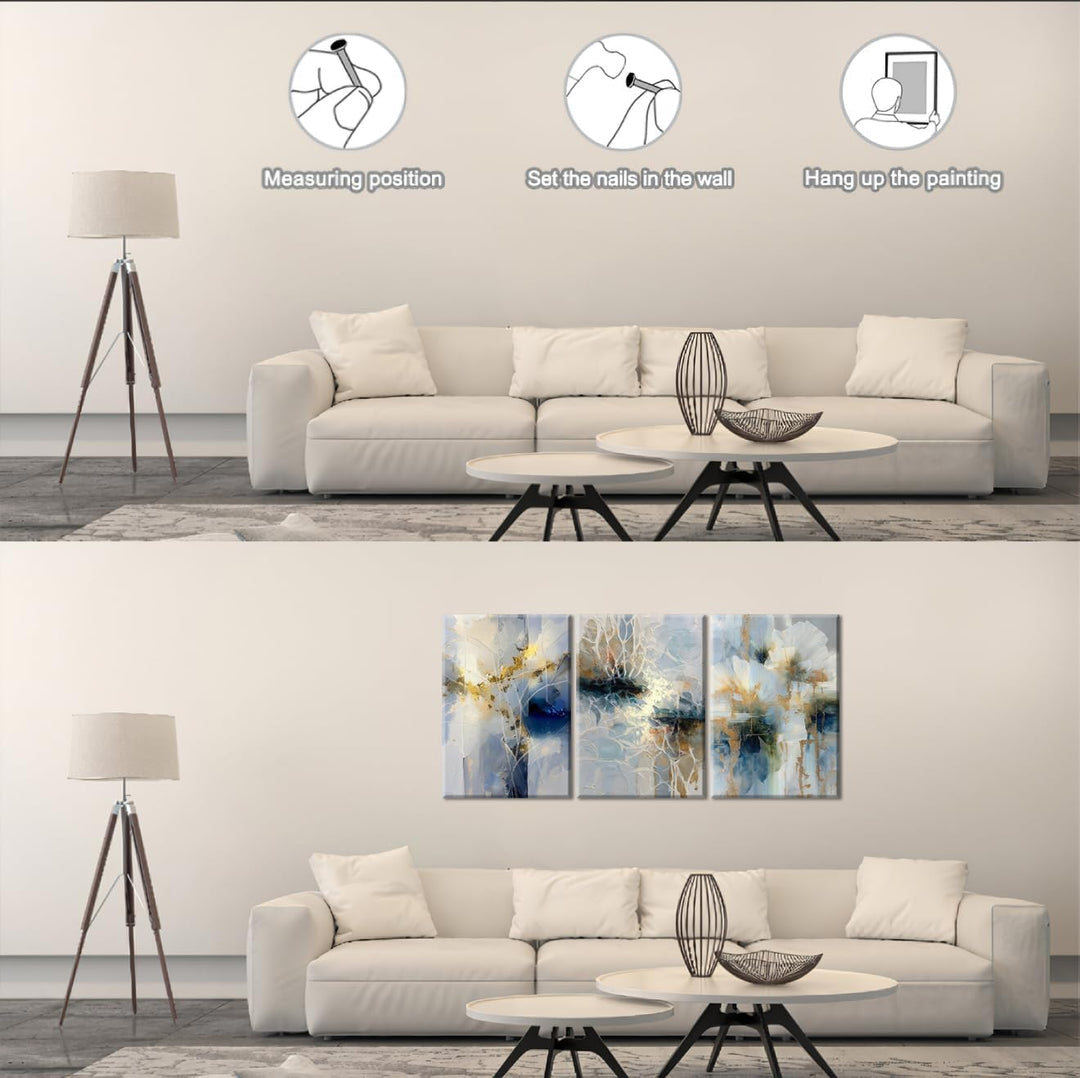 Piy Painting Modernes Wandkunstwerk, Abstraktes Leinwandbild, Grosses Gemälde Kunstwerk, Coole Leinw