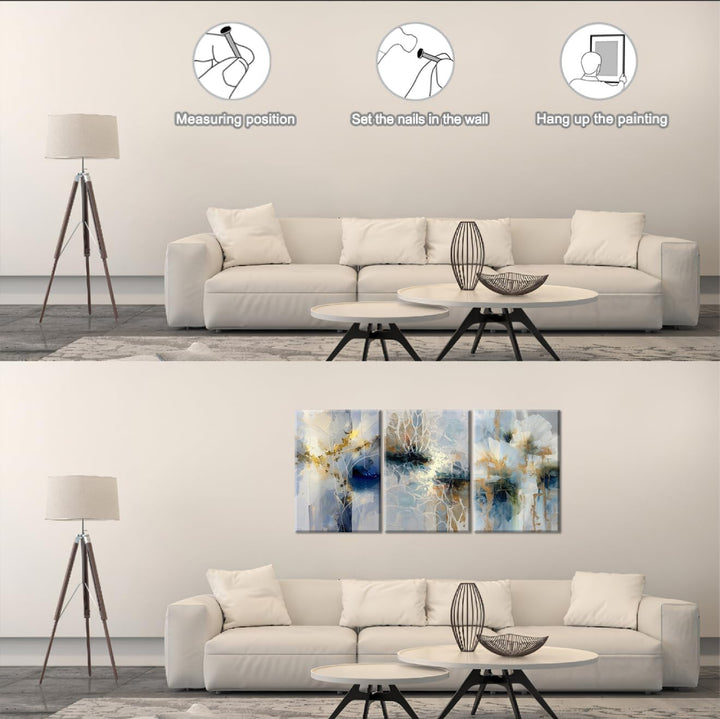 Piy Painting Modernes Wandkunstwerk, Abstraktes Leinwandbild, Grosses Gemälde Kunstwerk, Coole Leinw