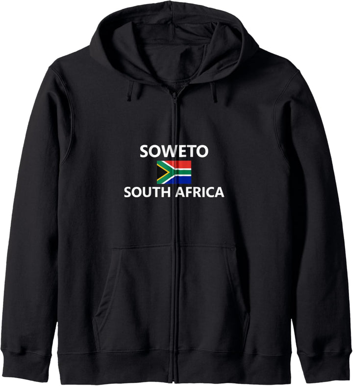 Soweto Südafrika Afrikanische Flaggenstadt South Africa Flag Kapuzenjacke