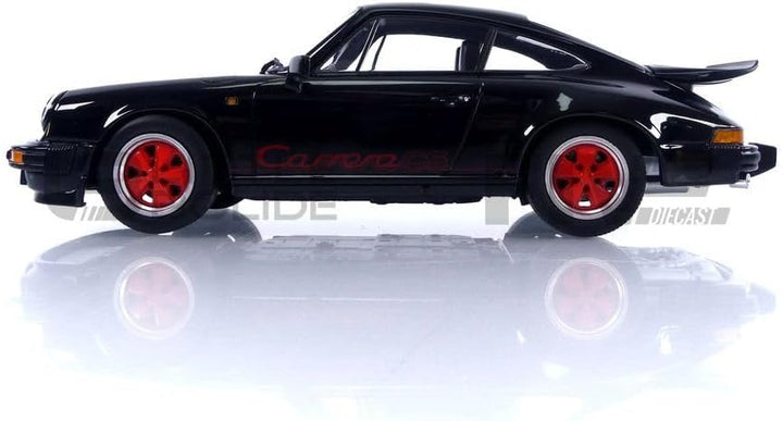 KK Scale KKDC180873 - Porsc. 911 Carrera 3.2 Clubsport Black & Red 1989 - massstab 1/18 - Sammlerstü
