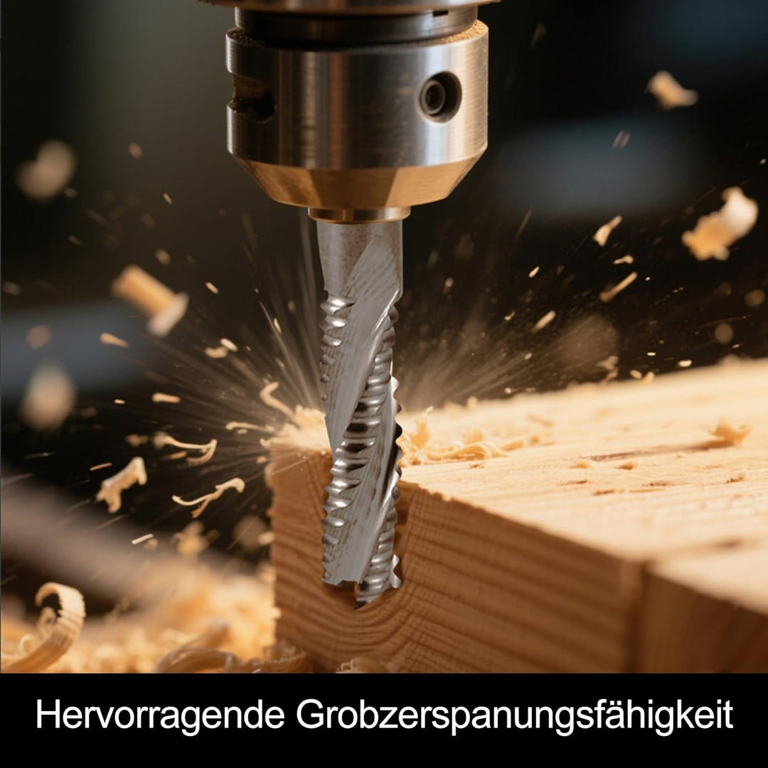 Hartmetall Schaftfräser 6mm, 22mm Schnittlänge，3 Zähne/3 Schneiden Schruppfräse CNC Fräser, HRC 55,