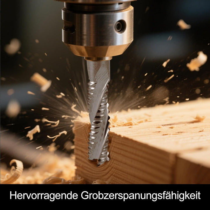 Hartmetall Schaftfräser 6mm, 22mm Schnittlänge，3 Zähne/3 Schneiden Schruppfräse CNC Fräser, HRC 55,