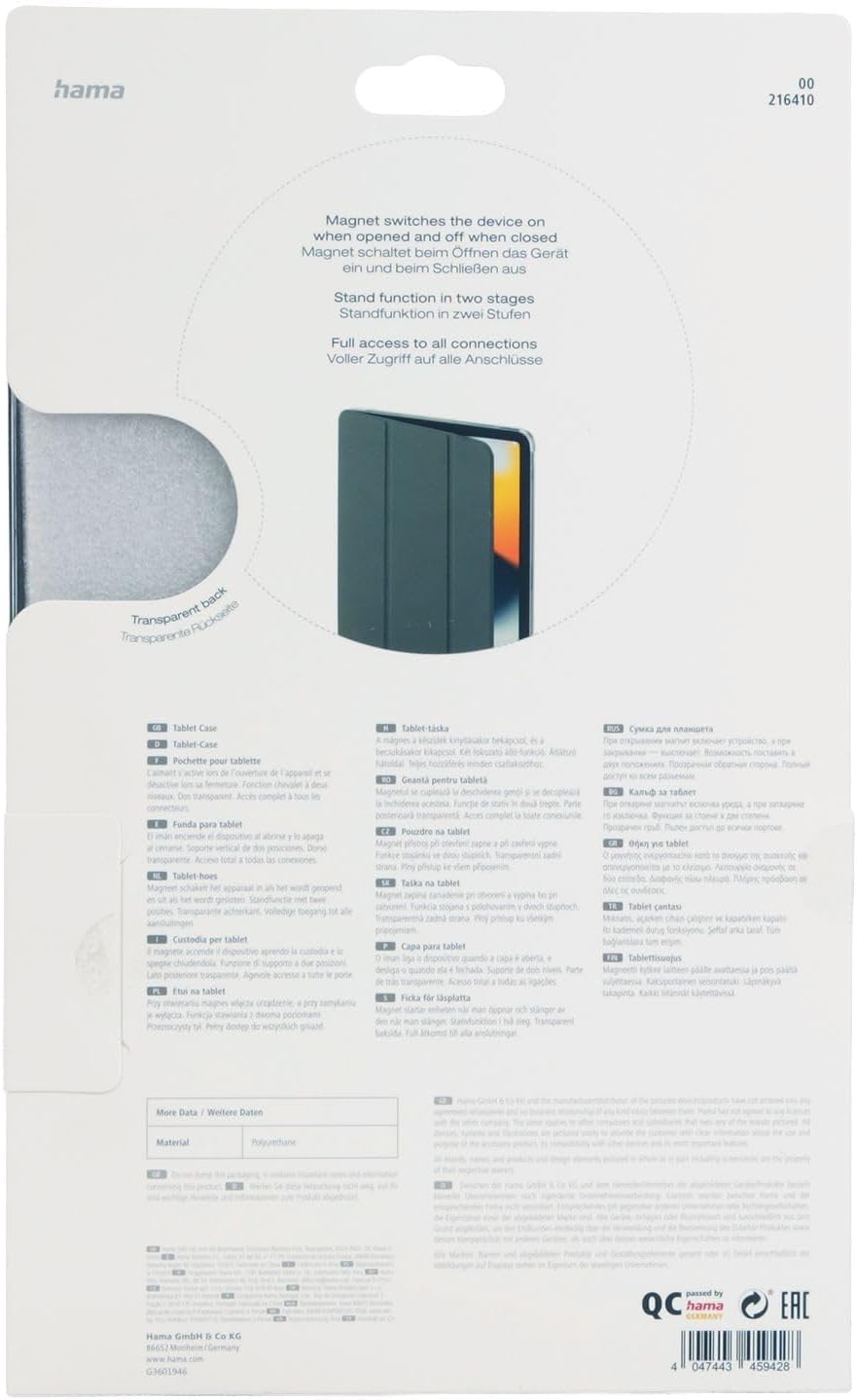 Hama Hülle für iPad Air 4. Generation 2020 / 5. Generation 2022 10,9 Zoll (aufklappbares Case für Ap