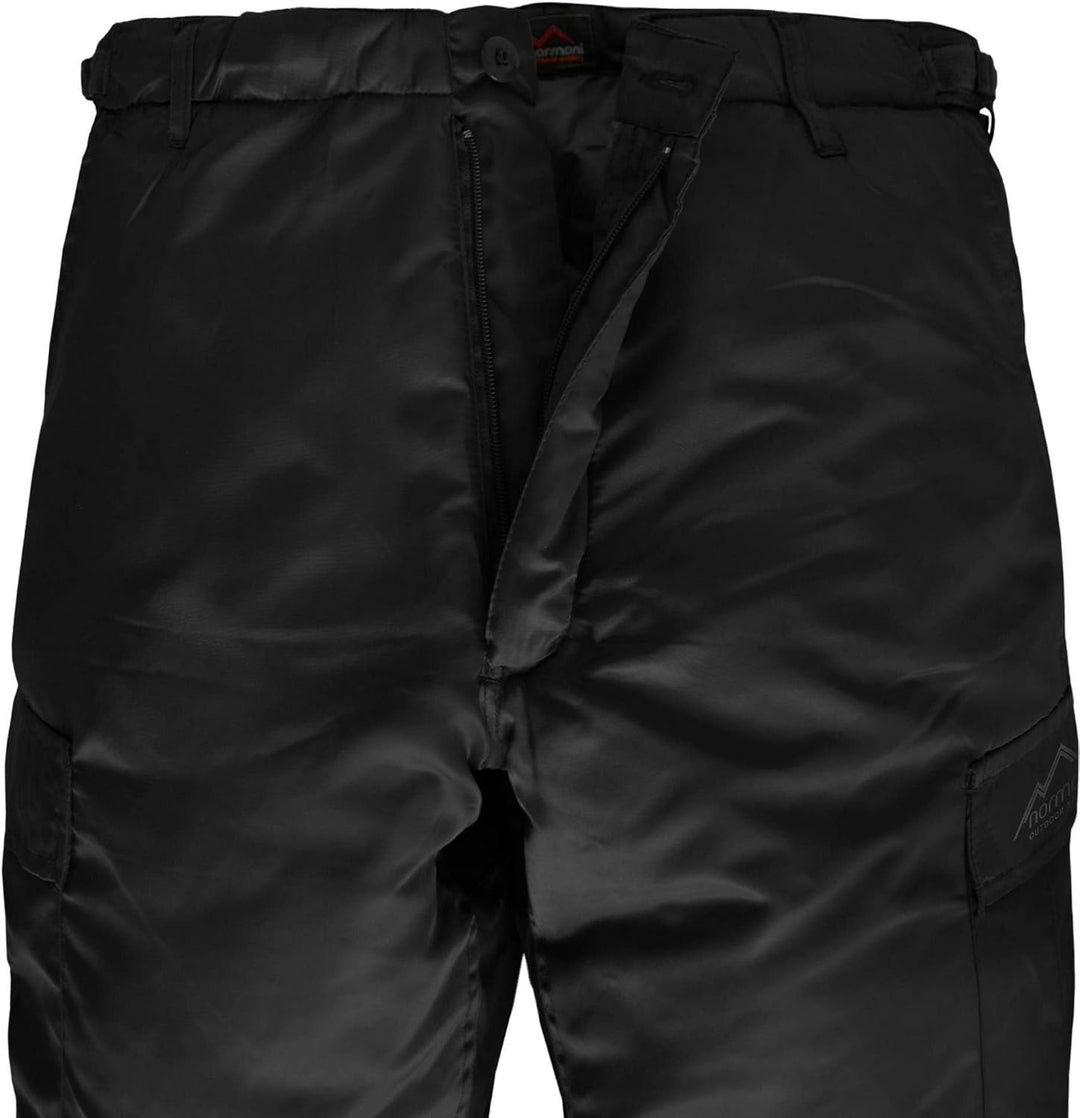 normani Winter Thermohose gefütterte, stark Wasserabweisende Schneehose Dunkelschwarz M, Dunkelschwa
