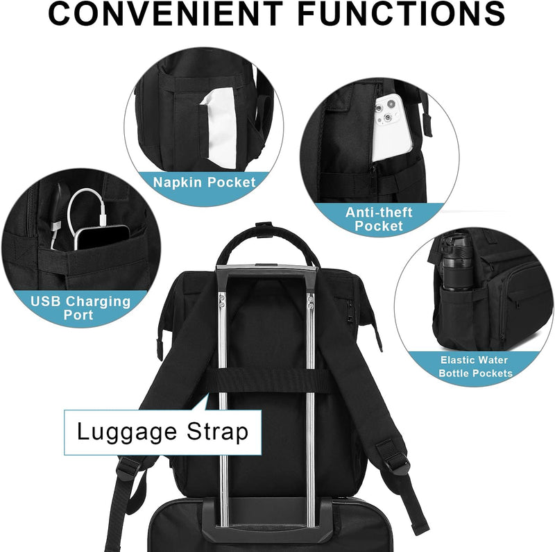 LOVEVOOK Rucksack Damen Laptop Rucksack für 15.6 Zoll Laptop, Schulrucksack wasserdichte für Arbeit