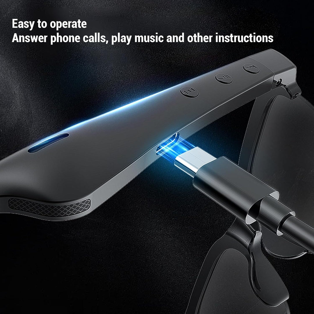 Smart Bluetooth Sunglasses, Wireless Sound Sunglasses, Built in Mic Music Sunglasses, 140 Languages