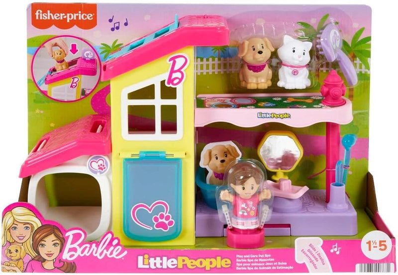 Little People Barbie-Spielset für Kleinkinder mit Musik und Geräuschen, 2 Ebenen und 4 Teilen, Tiers