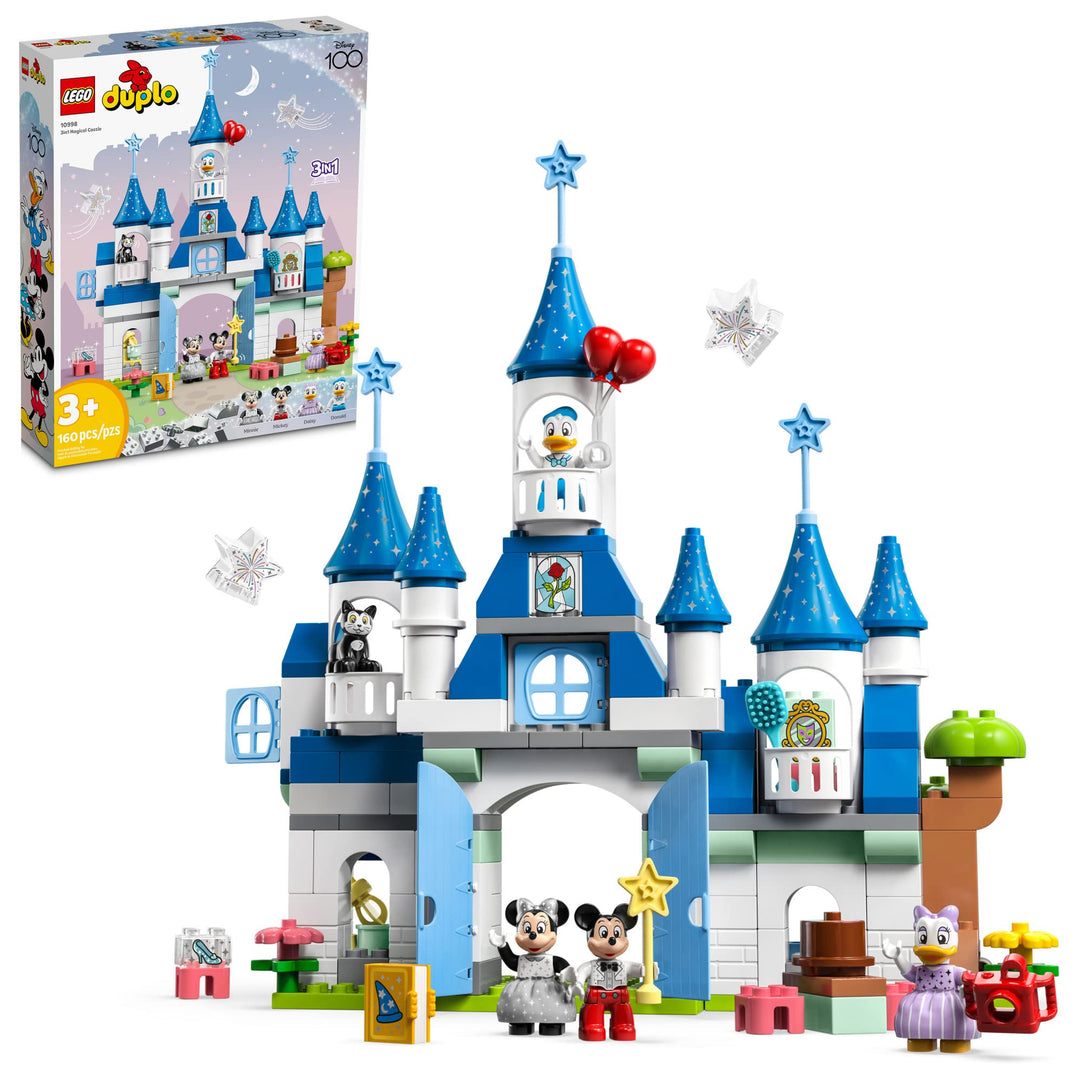 Lego DUPLO Disney 3 in 1 Magic Castle 10998 Bauset zum Familienspiel mit 5 Disney-Figuren inklusive