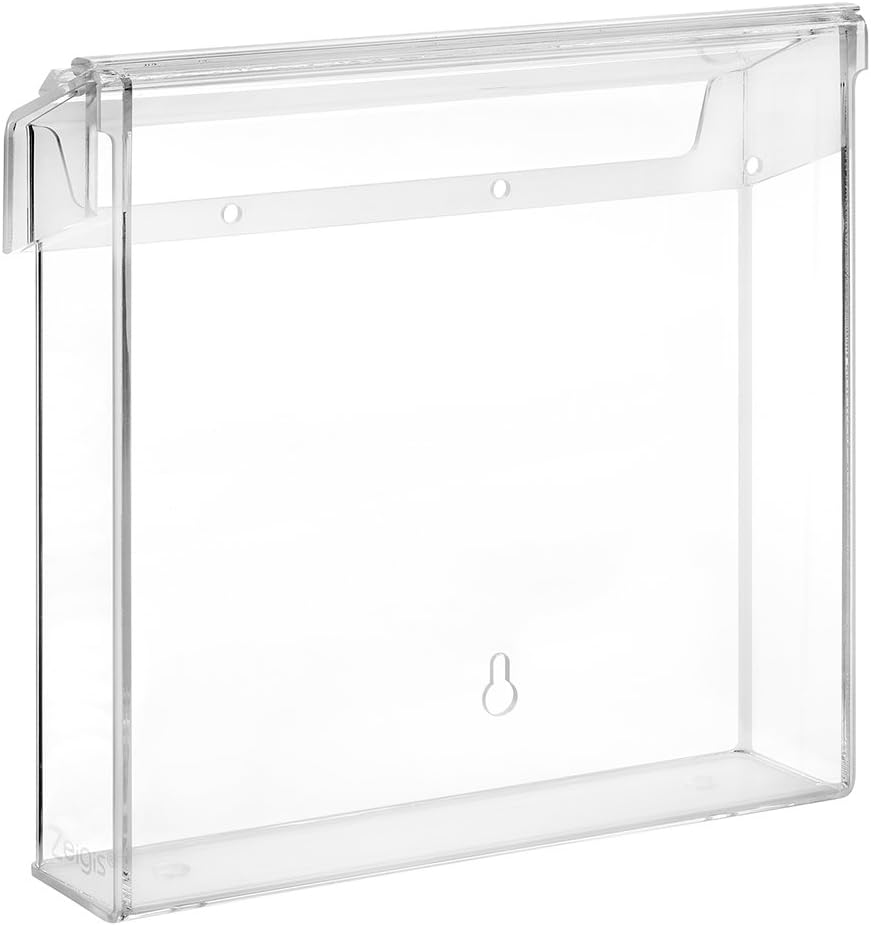 Prospektbox/Prospekthalter/Flyerhalter für Prospekte 21x21cm, wetterfest, für Aussen, mit Deckel, au