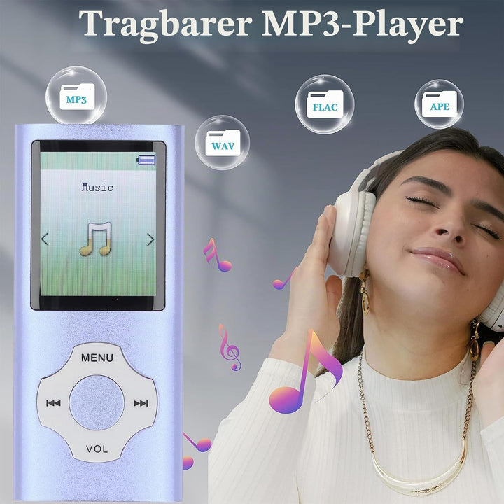 Bewinner 128 GB MP3 -MP4 -Player mit Bluetooth und WiFi, Tragbarer Verlustfreier Sound MP3, HiFi Sou
