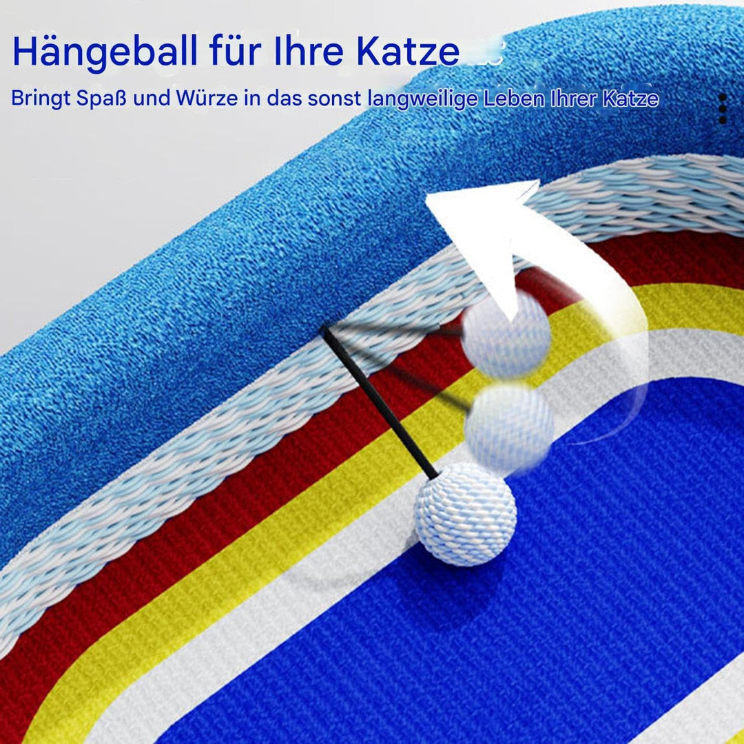 Kratzbrett Für Katzen - Sisal Interaktive Spielzeuge Bett | Runde Katzenkratzmatte Nest,Für Kleine U