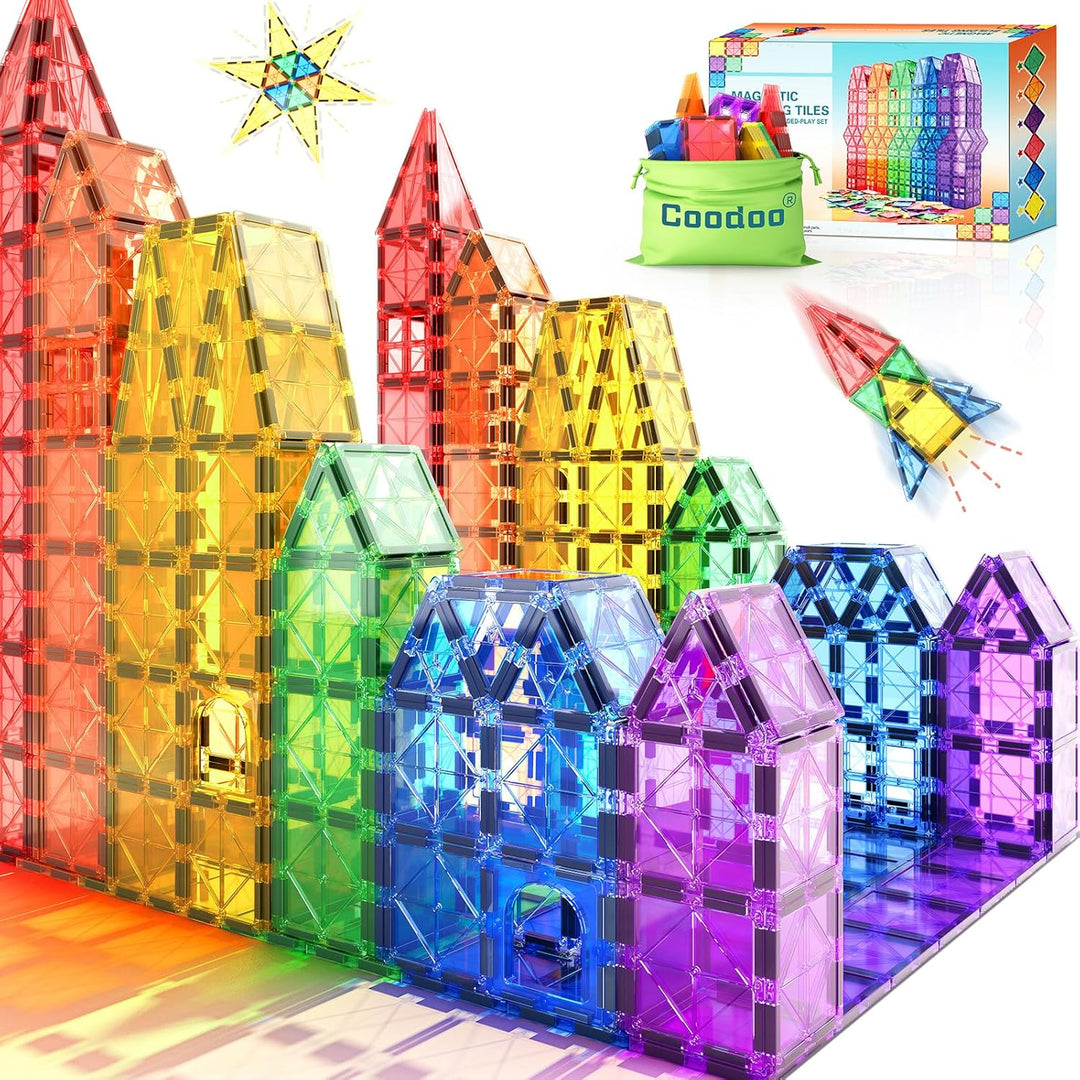Magnetische Fliesen Kinderspielzeug STEM Magnet Spielzeug für Kleinkind Magnetische Blöcke Bauspielz