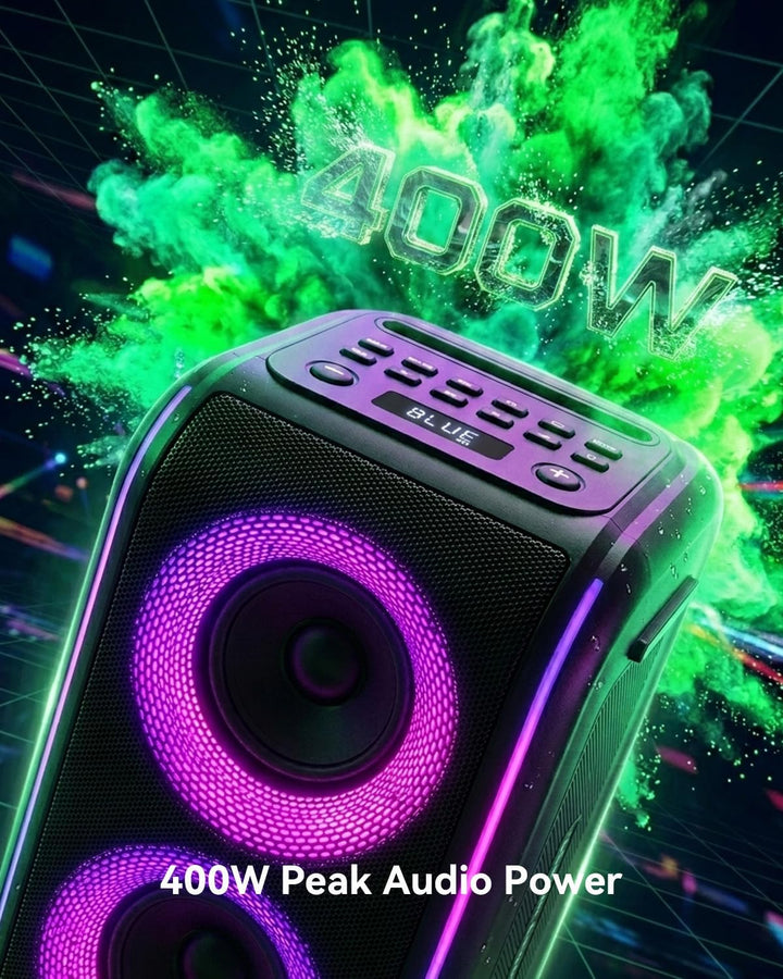 GKD62 Karaoke-Maschine für Erwachsene und Kinder, 400W Tragbarer Bluetooth-Partylautsprecher mit 2 F