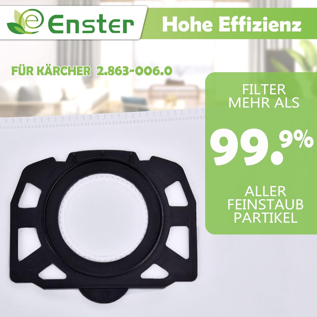 Staubsaugerbeutel für Kärcher 2.863-006.0 WD4 WD5 WD6 MV4 MV5 MV6 Staubbeutel 10 Stück Vliesfilterbe