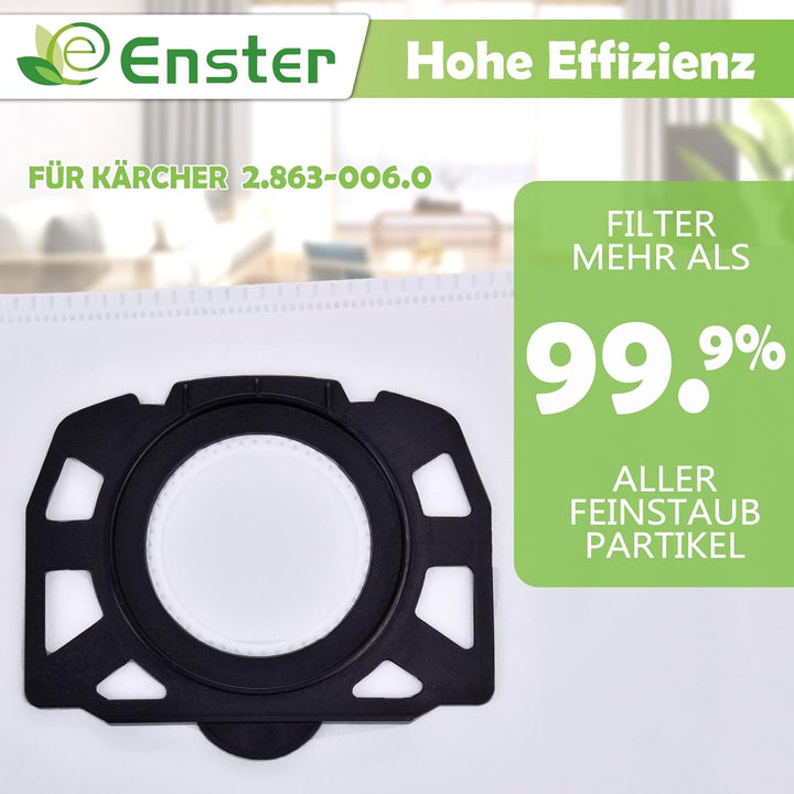 Staubsaugerbeutel für Kärcher 2.863-006.0 WD4 WD5 WD6 MV4 MV5 MV6 Staubbeutel 10 Stück Vliesfilterbe