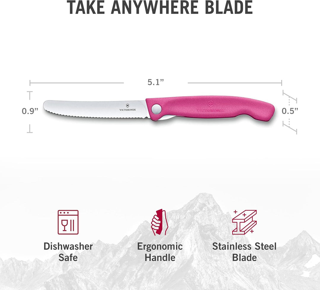 Victorinox, Swiss Classic, Profi Tomaten- und Tafelmesser, Extra Scharfe Klinge, Wellenschliff, 11 c