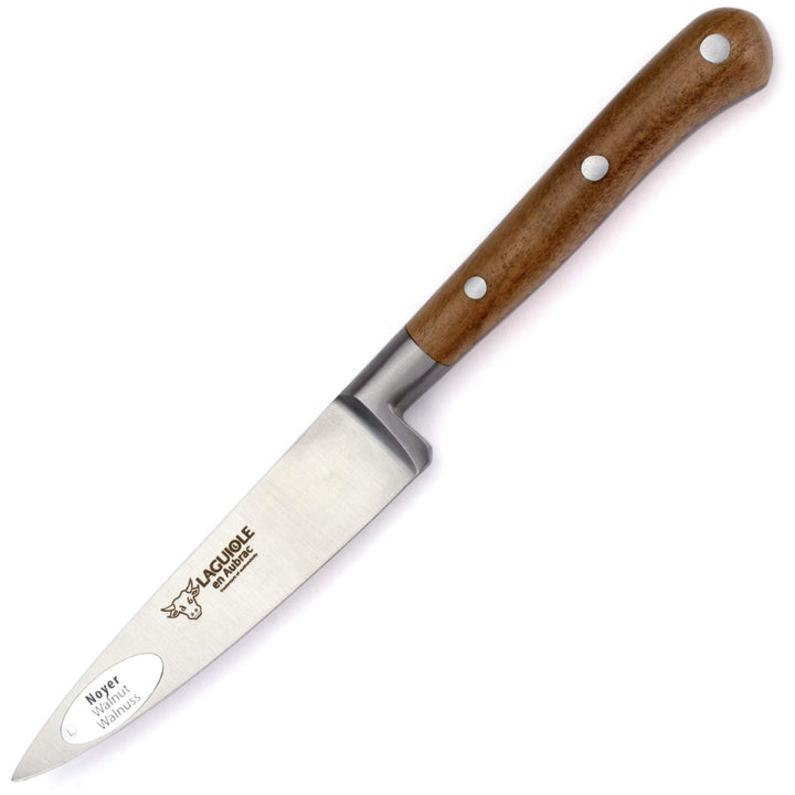 Laguiole en Aubrac Küchenmesser Schälmesser - Klinge 10 cm - Griff Walnus Holz - Geschmiedete Qualit