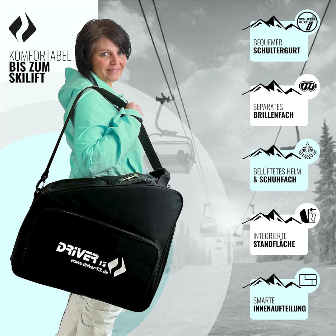 Driver13 Skistiefeltasche Bootbag No.03 mit extra Brillenfach und Helmfach