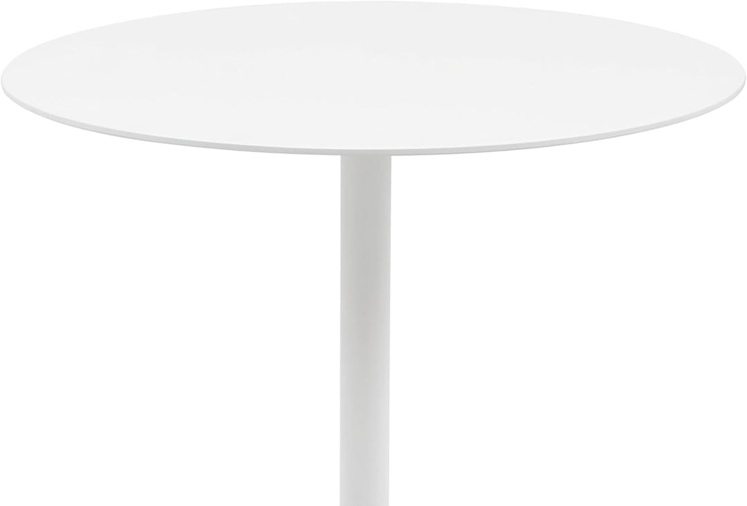 Spetebo Metall Beistelltisch rund weiss - Ø 35 cm - Couchtisch im Bistrotisch Design - Wohnzimmertis