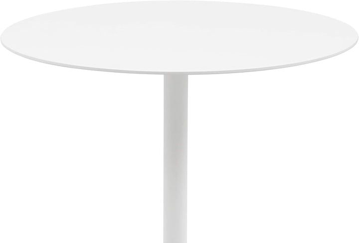 Spetebo Metall Beistelltisch rund weiss - Ø 35 cm - Couchtisch im Bistrotisch Design - Wohnzimmertis