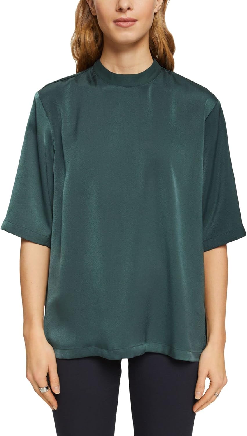 ESPRIT Damen Bluse M 376/Dark Teal Green 2, M 376/Dark Teal Green 2