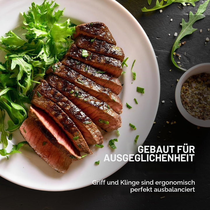 Victorinox, Grand Maître, Profi Steakmesser, Extra Scharfe Klinge, gerader Schliff, 12 cm, Edler Hol