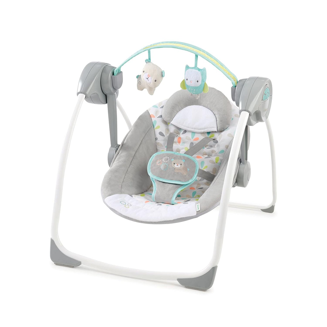 Ingenuity, Fanciful Forest tragbare Babyschaukel, mit 8 Melodien, Lautstärkeregler, 2 Sitzpositionen