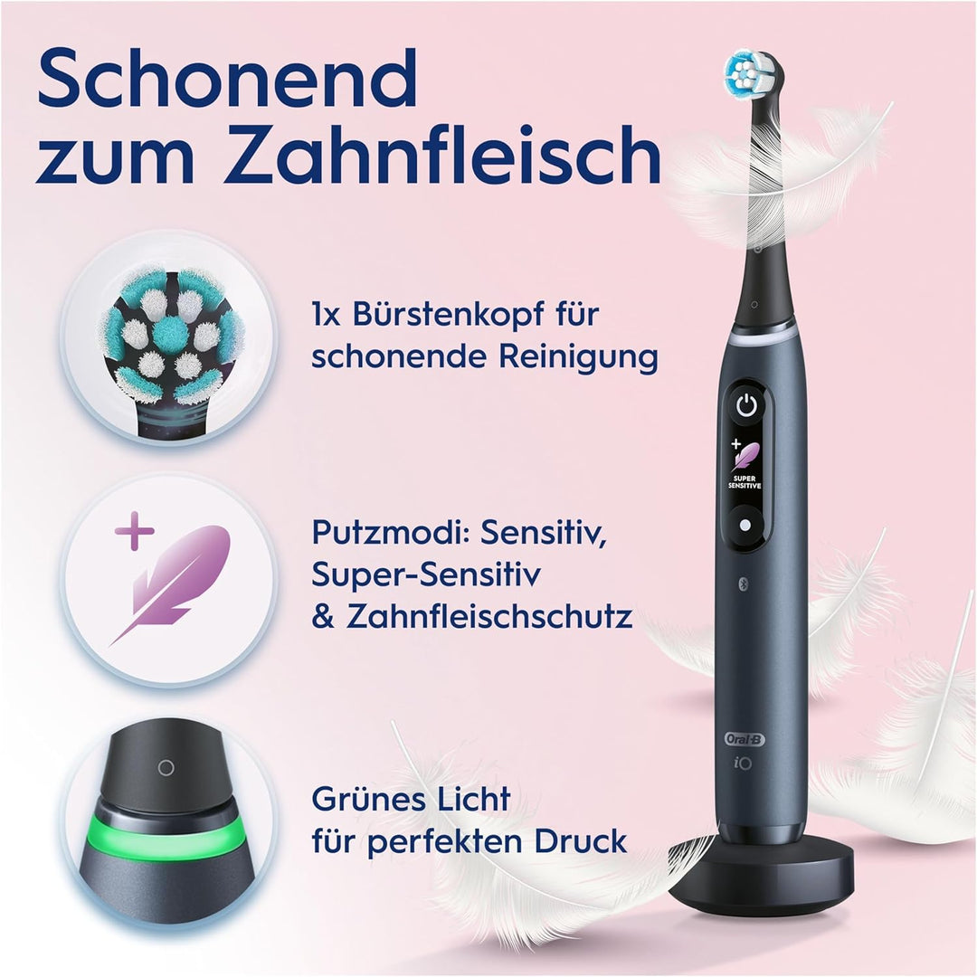 Oral-B iO Series 8 Elektrische Zahnbürste/Electric Toothbrush, 2 Aufsteckbürsten, 6 Putzmodi für Zah