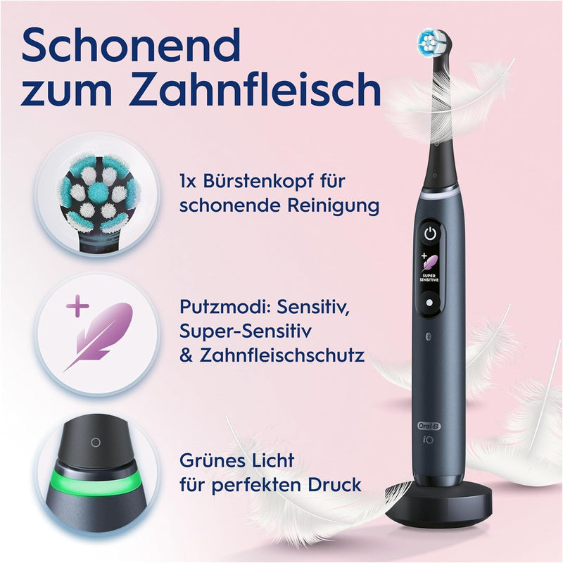 Oral-B iO Series 8 Elektrische Zahnbürste/Electric Toothbrush, 2 Aufsteckbürsten, 6 Putzmodi für Zah