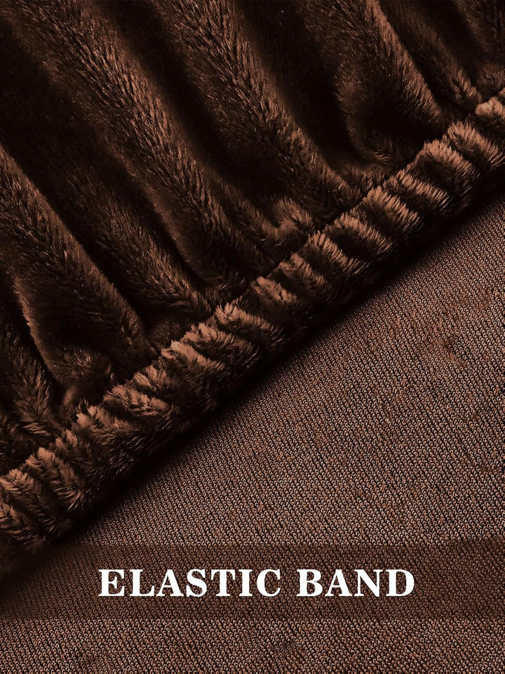 LANSHENG Stretchy Stuhlbezüge für Esszimmerstühle, Stretch Spandex mit Gummiband Stuhlbezug,Velvet L